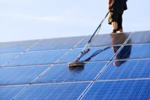 Cleaning Solar Panels - Newton Window Cleaners
